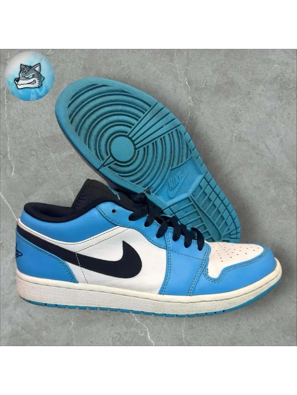 Nike Air Jordan 1 Low UNC Powder Blue Carolina  2021 553558-144 Men’s Size 9